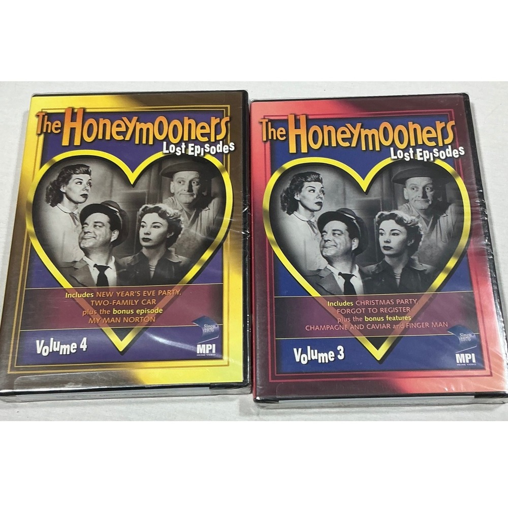 The Honeymooners Lost Episodes DVD Vol 3 & 4 Jackie Gleason New Factory Sealed